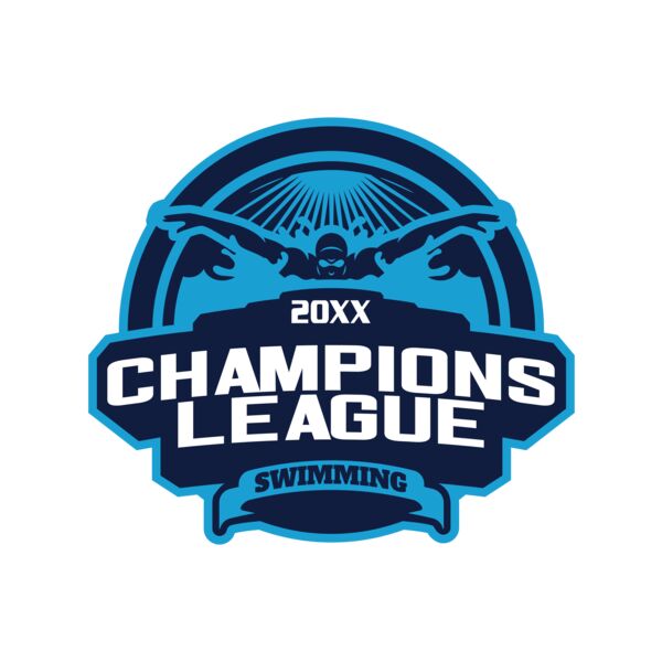 Champions League Swimming logo template Thumbnail